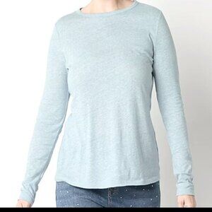 Women's Croft & Barrow Classic Long Sleeve Tee, Light Blue Pastel Blue Colors/Si